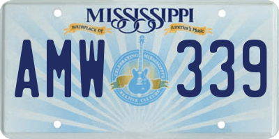 MS license plate AMW339
