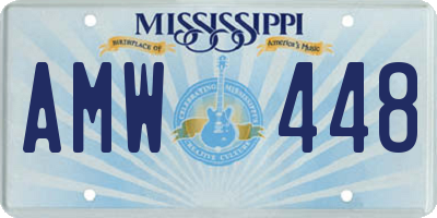 MS license plate AMW448
