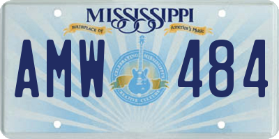 MS license plate AMW484