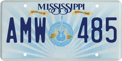 MS license plate AMW485