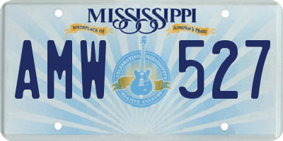 MS license plate AMW527
