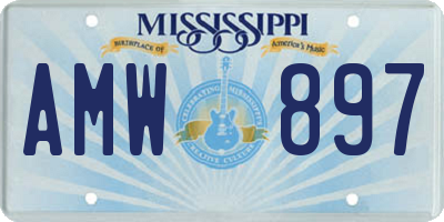 MS license plate AMW897
