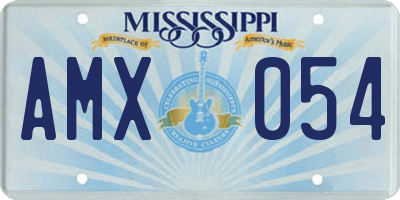 MS license plate AMX054