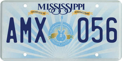 MS license plate AMX056