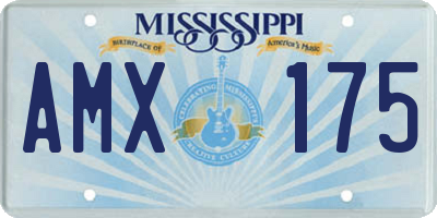 MS license plate AMX175