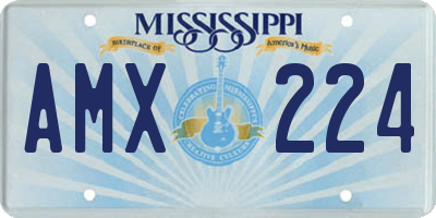 MS license plate AMX224