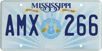 MS license plate AMX266