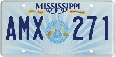 MS license plate AMX271