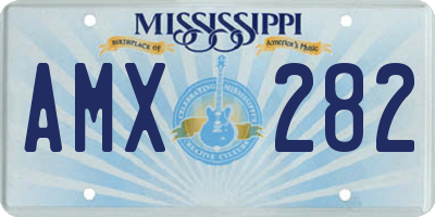 MS license plate AMX282