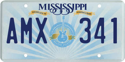 MS license plate AMX341