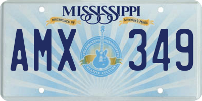 MS license plate AMX349