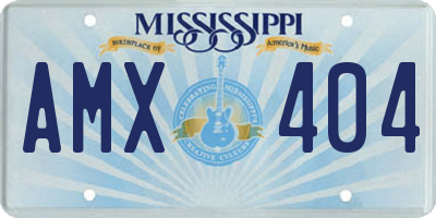 MS license plate AMX404