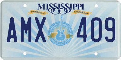 MS license plate AMX409