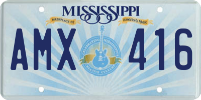 MS license plate AMX416