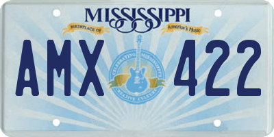 MS license plate AMX422