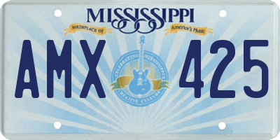 MS license plate AMX425