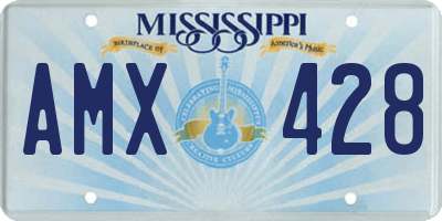 MS license plate AMX428