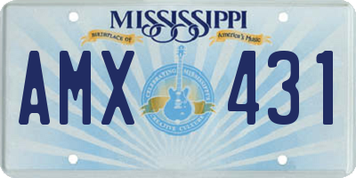 MS license plate AMX431