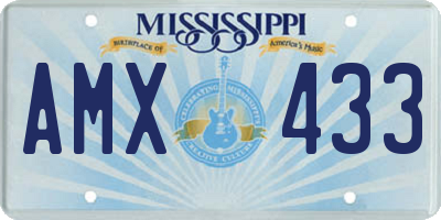 MS license plate AMX433