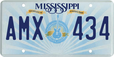 MS license plate AMX434