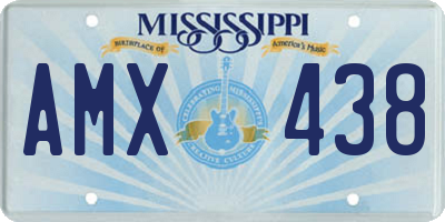 MS license plate AMX438