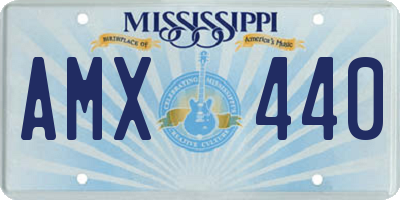 MS license plate AMX440