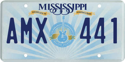 MS license plate AMX441