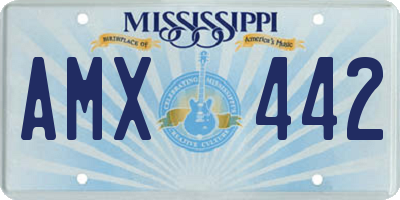 MS license plate AMX442