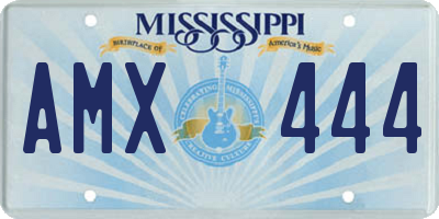 MS license plate AMX444