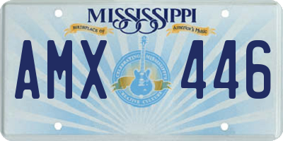 MS license plate AMX446