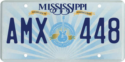 MS license plate AMX448