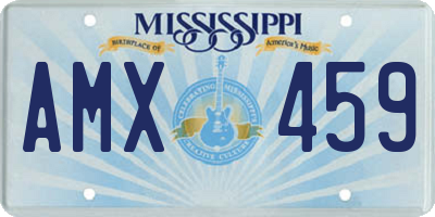 MS license plate AMX459