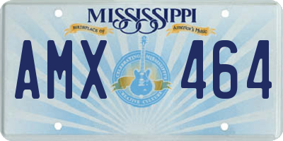 MS license plate AMX464