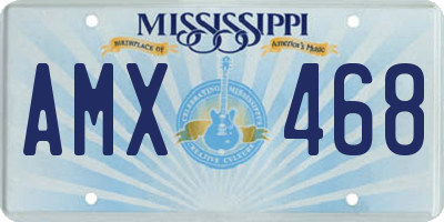MS license plate AMX468