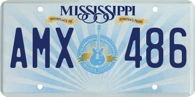 MS license plate AMX486