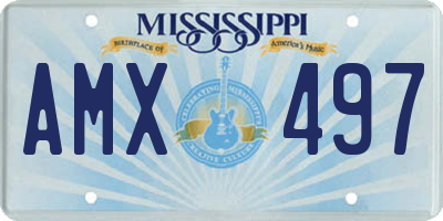 MS license plate AMX497