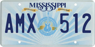 MS license plate AMX512