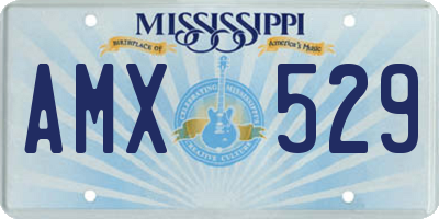 MS license plate AMX529