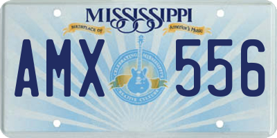 MS license plate AMX556