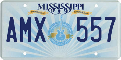 MS license plate AMX557