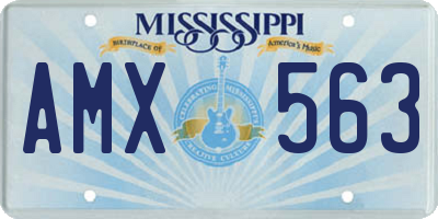 MS license plate AMX563