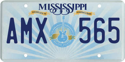 MS license plate AMX565