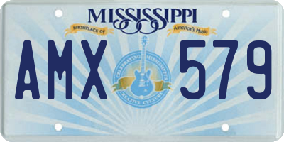 MS license plate AMX579