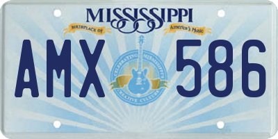 MS license plate AMX586