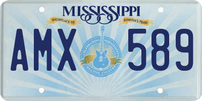 MS license plate AMX589