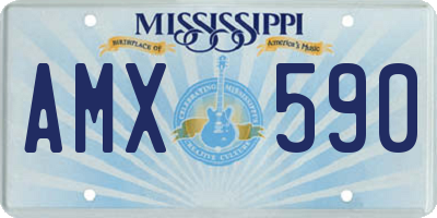 MS license plate AMX590