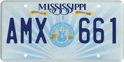 MS license plate AMX661