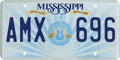 MS license plate AMX696