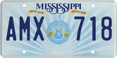 MS license plate AMX718