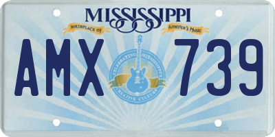 MS license plate AMX739